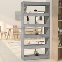 Boekenkast/kamerscherm 80x30x166 cm bewerkt hout grijs sonoma