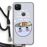 I'm A Hopeless Ramen-Tic For You: Pixel 4a Transparant Hoesje met koord