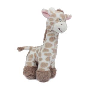 Knuffeldier Giraffe - zachte pluche stof - lichtbruin - kwaliteit knuffels - 28 cm - liggend