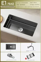 Luxe Waterval Keukenspoelbak - Zwart RVS | Enkelbak | Onderbouw | Inclusief Kraan & Zeepdispenser Luxe Waterval Keukenspoelbak - Zwart RVS | Enkelbak | Onderbouw | Inclusief Kraan & Zeepdispenser