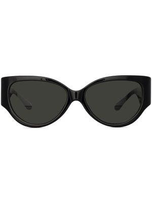 Linda Farrow lunettes de soleil à monture papillon - Noir