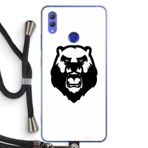 Angry Bear (white): Honor Note 10 Transparant Hoesje met koord