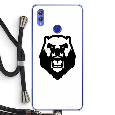 Angry Bear (white): Honor Note 10 Transparant Hoesje met koord