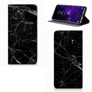 Samsung Galaxy S9 Plus Standcase Marmer Zwart - Origineel Cadeau Vader