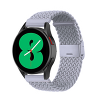 Braided nylon bandje - Grijs - Samsung Galaxy Watch Active 2 - thumbnail