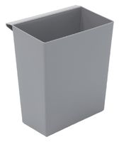 Inzetbak voor vierkante tapse papierbak grijs - thumbnail
