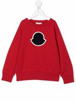 Moncler Enfant sweat à patch logo - Rouge