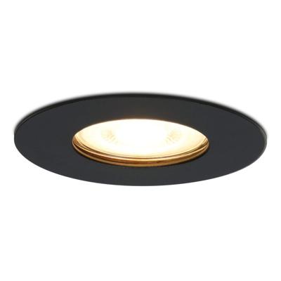 Bari LED Inbouwspot - 4 Watt 345 lumen - 2700K Warm Wit - GU10 - Dimbaar - Rond - IP65 Waterdicht - Zwart - Voor binnen, buiten en badkamer