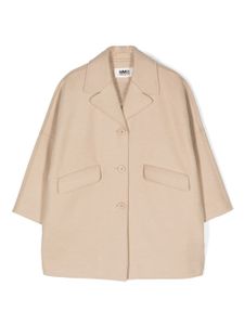 MM6 Maison Margiela Kids blazer à simple boutonnage - Tons neutres