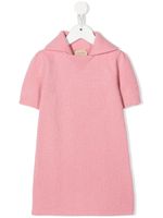 Gucci Kids robe courte en maille à logo en jacquard - Rose