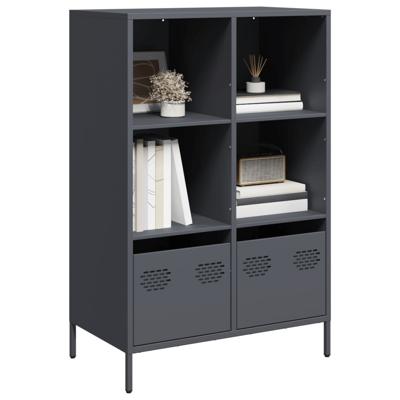 Hoge kast 68x39x103,5 cm staal antracietkleurig