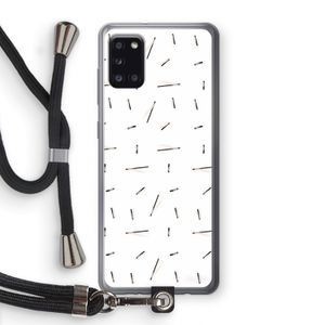 Hipster stripes: Samsung Galaxy A31 Transparant Hoesje met koord