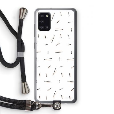 Hipster stripes: Samsung Galaxy A31 Transparant Hoesje met koord