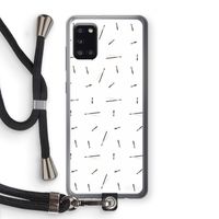 Hipster stripes: Samsung Galaxy A31 Transparant Hoesje met koord