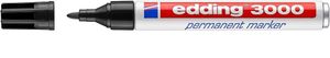 Edding E-3000 4-3000-4 Permanent marker Blauw, Groen, Rood, Zwart Watervast: Ja