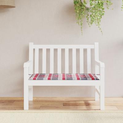 VidaXL Tuinbankkussen 100x50x3 cm oxford stof ruitpatroon rood