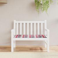 VidaXL Tuinbankkussen 100x50x3 cm oxford stof ruitpatroon rood VidaXL Tuinbankkussen 100x50x3 cm oxford stof ruitpatroon rood