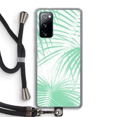 Palmbladeren: Samsung Galaxy S20 FE / S20 FE 5G Transparant Hoesje met koord