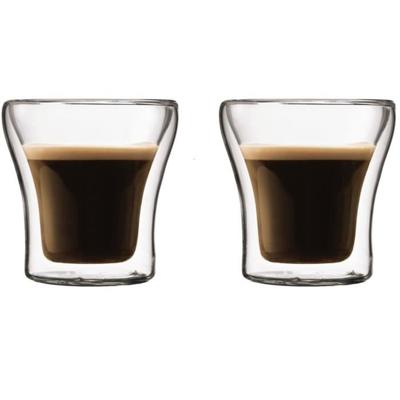 BODUM Set van 2 dubbelwandige ASSAM glazen 0.1L BODUM Set van 2 dubbelwandige ASSAM glazen 0.1L