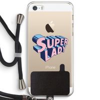 Superlady: iPhone 5 / 5S / SE Transparant Hoesje met koord