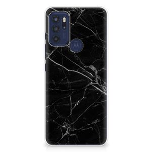 Motorola Moto G60s TPU Siliconen Hoesje Marmer Zwart - Origineel Cadeau Vader