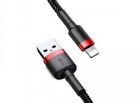 Baseus Cafule USB Lightning Kabel 2A 3m (Zwart+Rood) - thumbnail