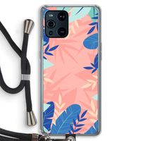 Tropisch: Oppo Find X3 Transparant Hoesje met koord