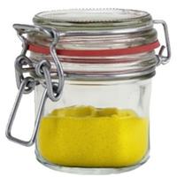 1x Glazen confituren mini pot/weckpot 100 ml met beugelsluiting en rubberen ring   -