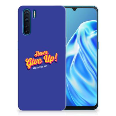 OPPO A91 | Siliconen hoesje | met naam Never Give Up OPPO A91 | Siliconen hoesje | met naam Never Give Up