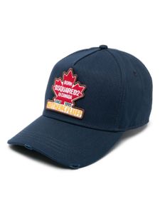 DSQUARED2 casquette en coton à patch logo - Bleu