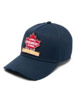 DSQUARED2 casquette en coton à patch logo - Bleu