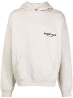 FEAR OF GOD ESSENTIALS hoodie en coton mélangé à logo imprimé - Gris