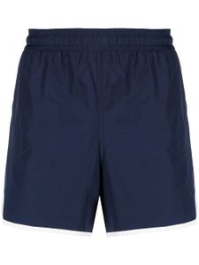 Alexander McQueen short de bain à bordures contrastantes - Bleu