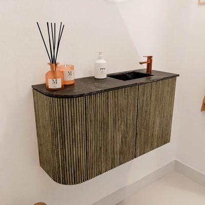 Toiletmeubel Mondiaz Joya Dlux | 71.6 cm | Meubelkleur Dusk | Faye wastafel Lava Wasbak Rechts | 1 kraangat