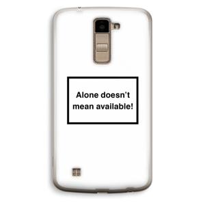 Alone: LG K10 (2016) Transparant Hoesje