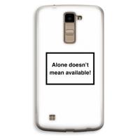 Alone: LG K10 (2016) Transparant Hoesje - thumbnail