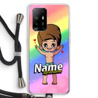Chibi Maker man: Oppo A94 5G Transparant Hoesje met koord