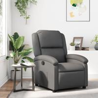Fauteuil verstelbaar kunstleer grijs