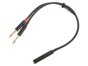 Cordial CFY 0.3 KPP audio kabel 0,3 m 2 x 6.35mm 6.35mm Zwart