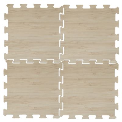 16x stuks Foam puzzelmat zwembadtegels/fitnesstegels hout 50 x 50 cm
