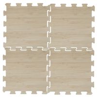 16x stuks Foam puzzelmat zwembadtegels/fitnesstegels hout 50 x 50 cm