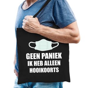 Geen paniek ik heb alleen hooikoorts tas zwart voor heren