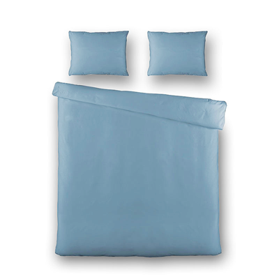 Dekbedovertrek Percale Katoen Plain Donkerblauw Effen 240x200 Cm Verkoelend Presence - Dekbed-Discounter.nl