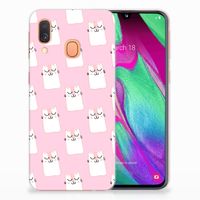 Samsung Galaxy A40 TPU Hoesje Sleeping Cats