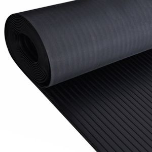 VidaXL Rubberen anti-slip vloermat 5x1m breed geribbeld
