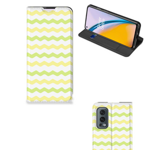 OnePlus Nord 2 5G Hoesje met Magneet Waves Yellow