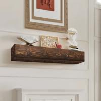 VEVOR schoorsteenmantel, haardconsole, schoorsteenmantel, zwevende plank, 213,3 cm, naturel bruin