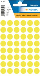 HERMA Multi-purpose labels ø 12mm luminous yellow 240 pcs etiket 240 stuk(s)