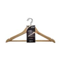 Kleerhangerset 5five Simply Smart Bruin Natuurlijk Hout 44 x 23 cm (4 Stuks)