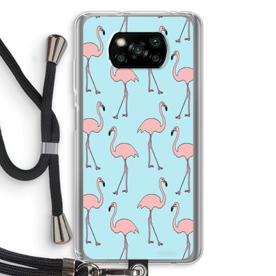 Anything Flamingoes: Xiaomi Poco X3 NFC Transparant Hoesje met koord